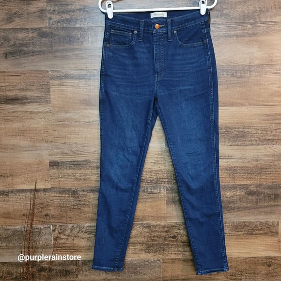 Madewell Jeans 28 Skinny 10" High Rise Hayes Wash F4684 Tummy Control Stretch - Picture 1 of 13